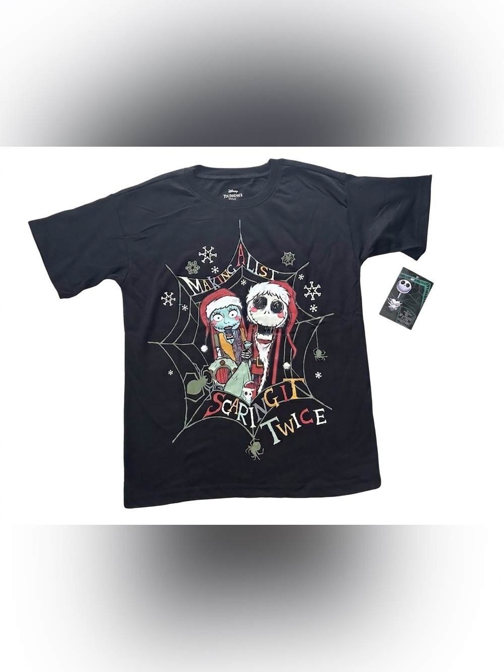 Disney Nightmare Before Christmas Kids Shirt 7/8 Jack Sally Holiday NWT